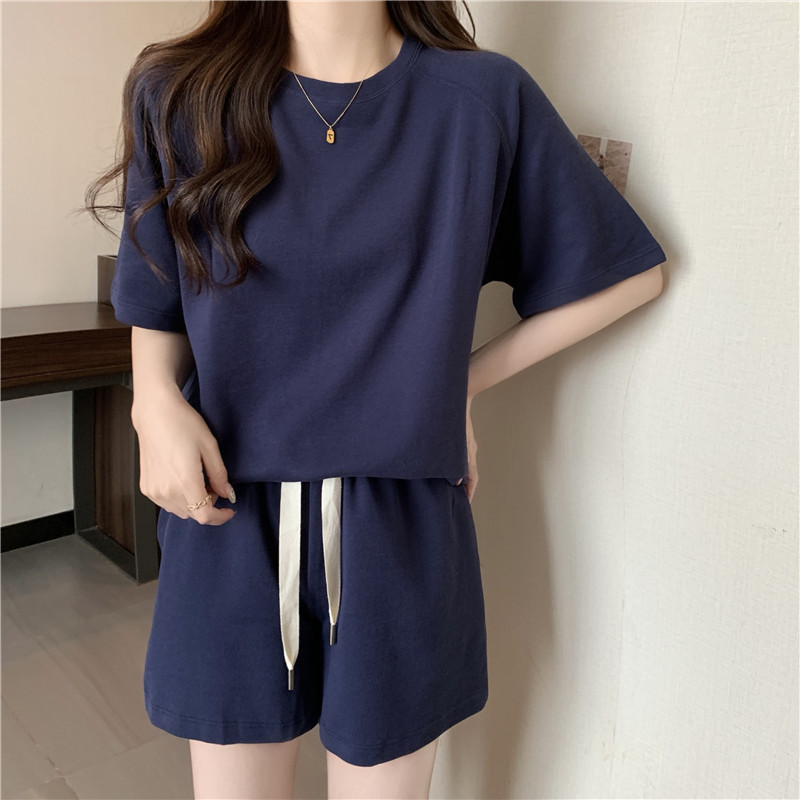 All matching Solid Color Two piece Set Blue - Shop at LoveMi