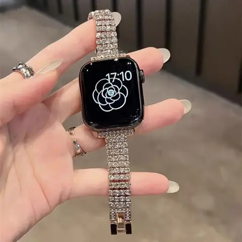 Diamond-encrusted Watch Bracelet Strap