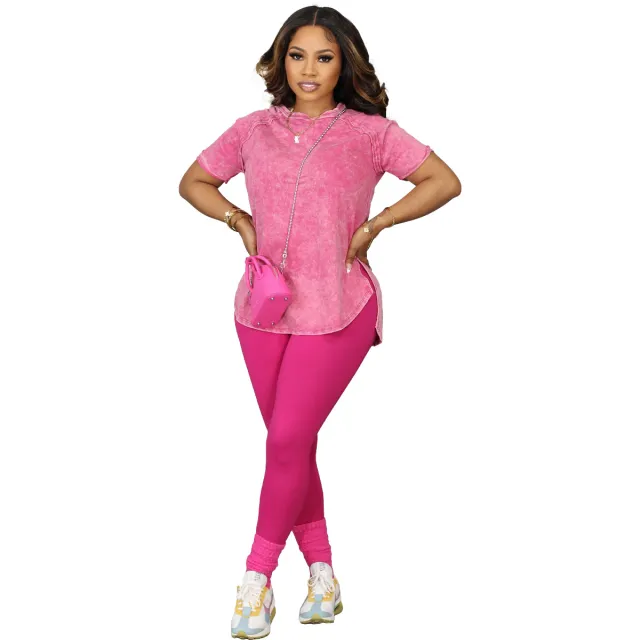 New Fashion Women's Clothing Printed Casual Suit Rose - Shop at LoveMi