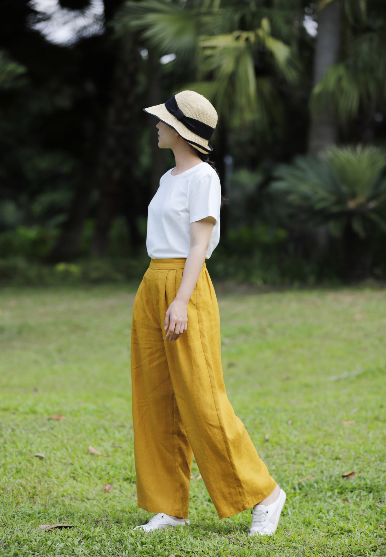 Title 15, Linen Wide Leg Pants New Multi-color Mid-waist ...