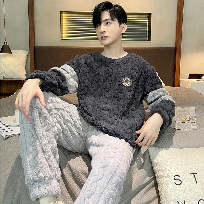 Flannel Thermal Pajamas Men's Autumn And Winter