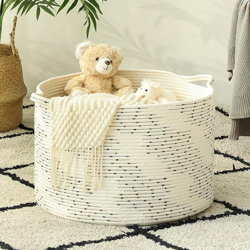 Cotton Woven Storage Basket, picture 6 of 6