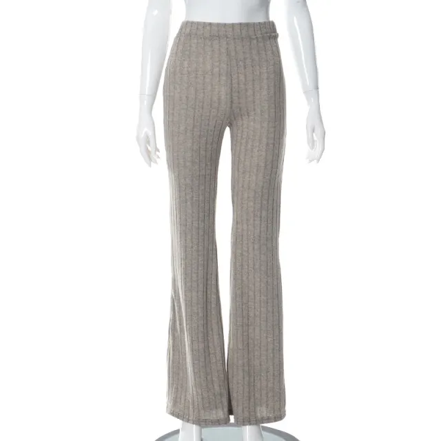 Fashionable High Waist Trousers For Women Khaki - Shop at LoveMi