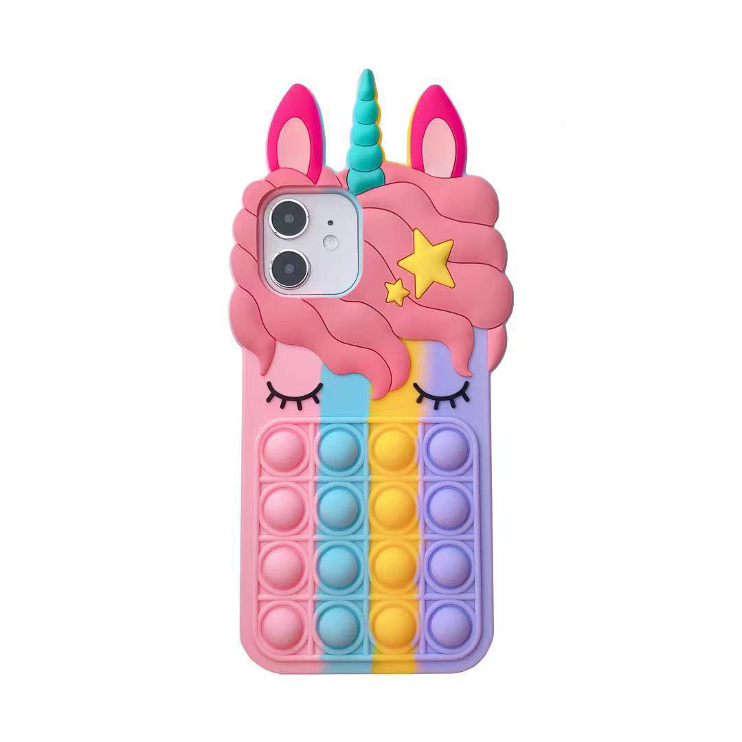 Cartoon Bubble Eyelashes Animal Multi-model Silicone Phone Case - Image 5