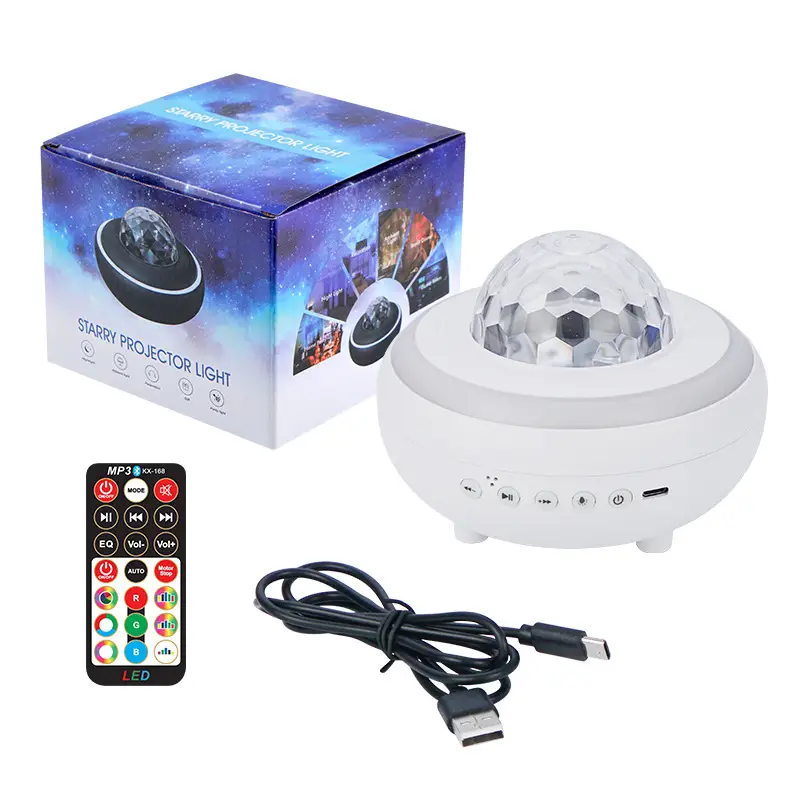LED Horse Racing Water Wave Lamp Bluetooth Music Star Light