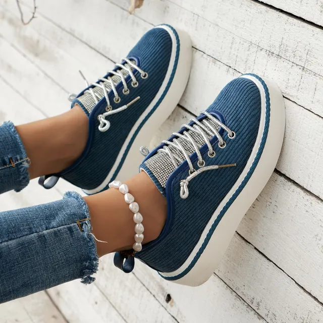 European And American All matching Casual Sneaker Suede Blue - Shop at LoveMi