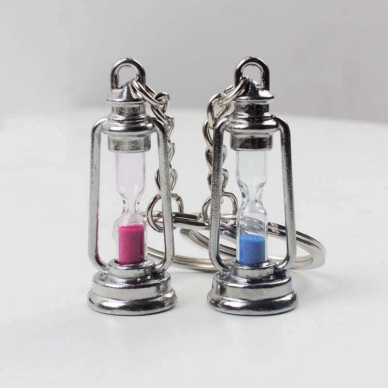 Title 17, Revolving Scenic Lantern Hourglass Keychain Simple