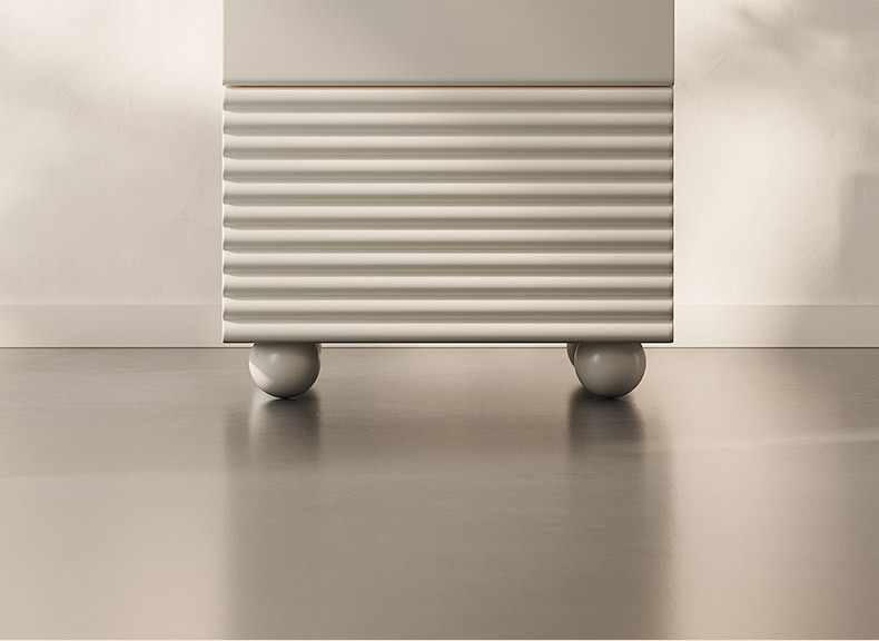 Cream bedside table, solid wood