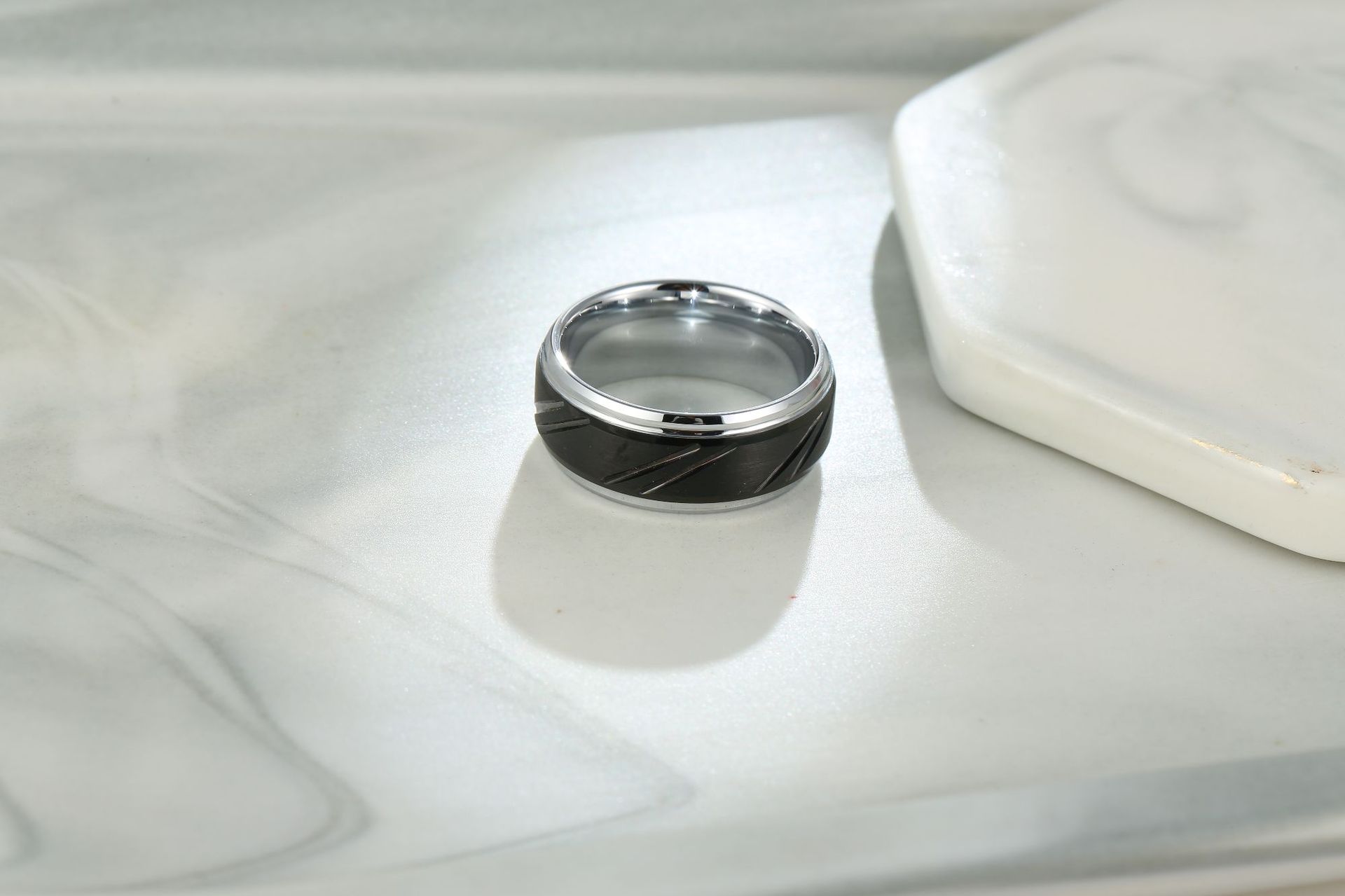 Minimalist Men's Jewelry Tungsten Steel Fashionable Ring