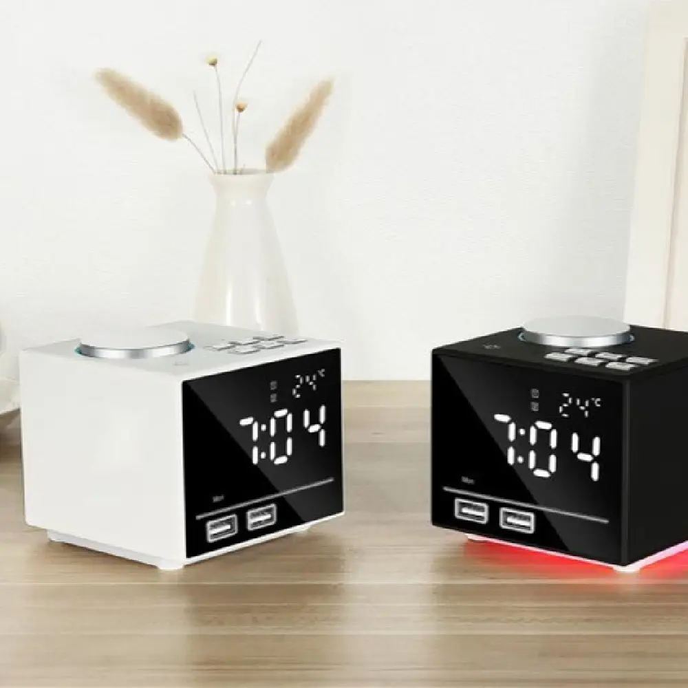 Bluetooth Speaker Colorful Alarm Clock Radio Smart