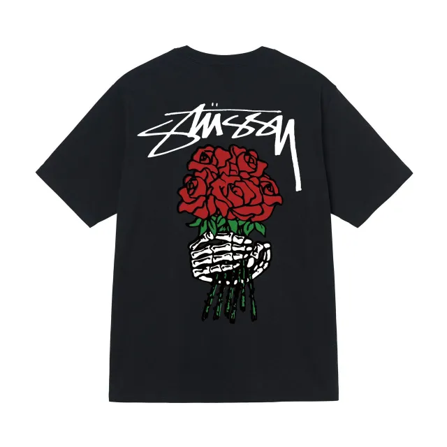 Summer Men's And Women's Short sleeved T shirt Black Rose - Shop at LoveMi