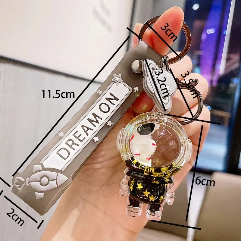 Quicksand Drift Bottle Floating Astronaut Keychain - Planet Astronaut