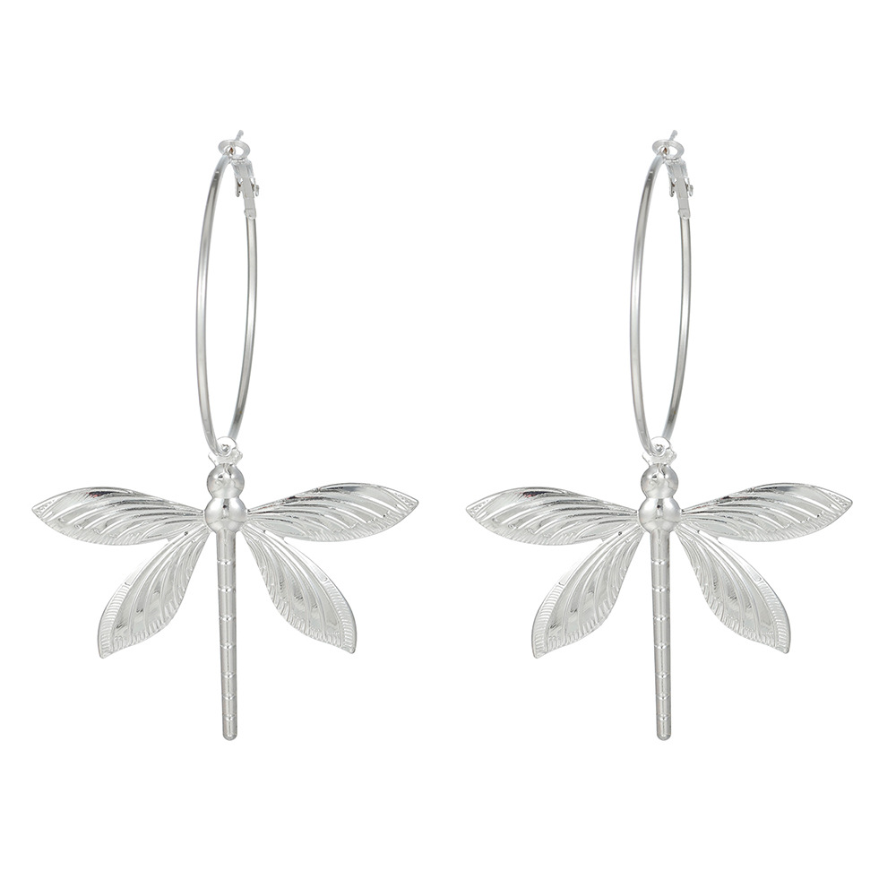 Fashion Large Retro Dragonfly Stud Earrings For Women