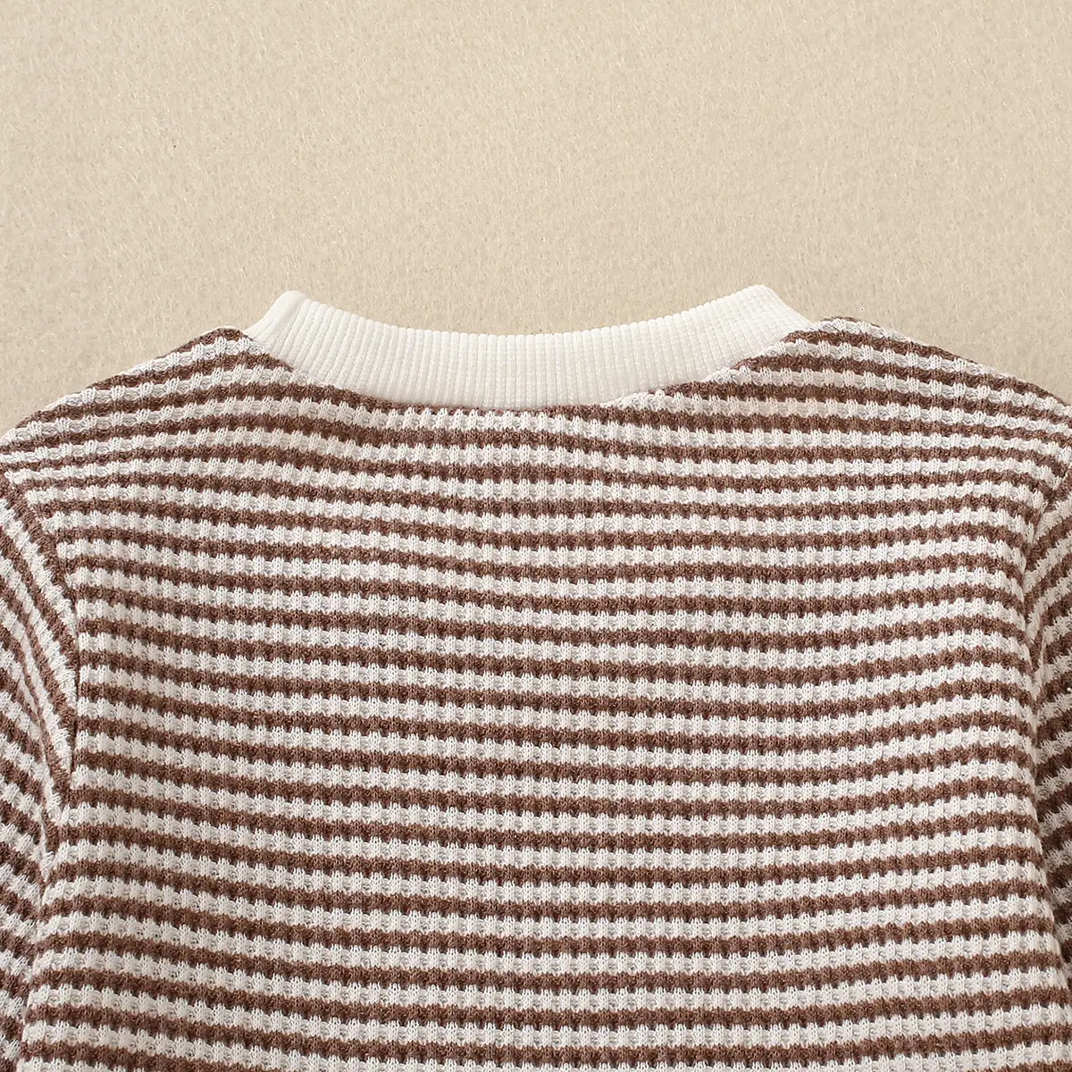 Girls' Striped Pocket Long Sleeve Sweater