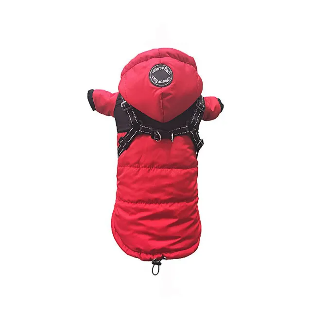 Pet Coat Waterproof Warm Pet Dog Clothes Pet Shell Jacket Red - Shop at LoveMi