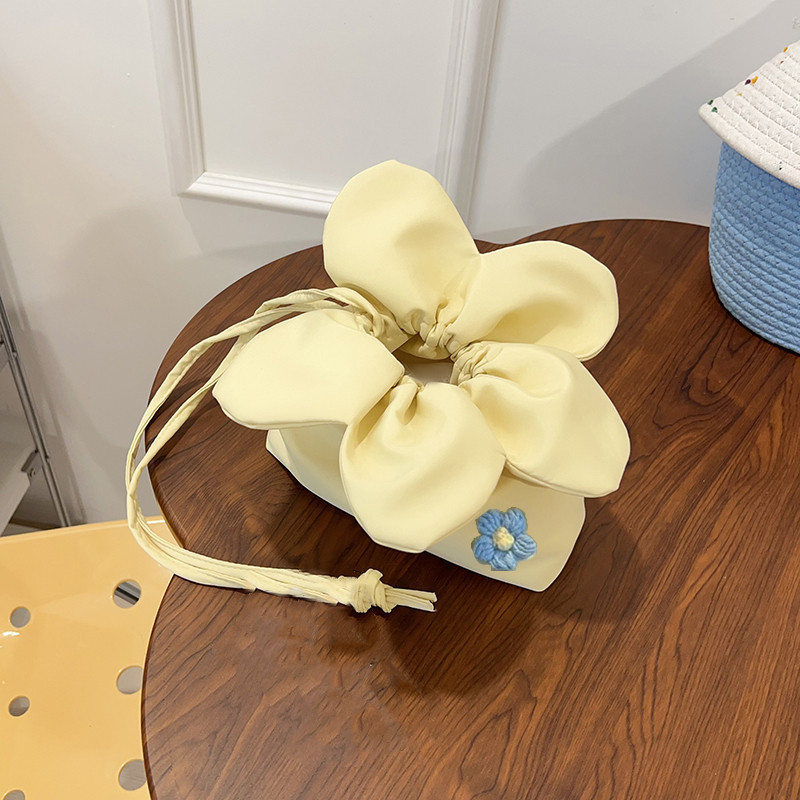 Girls Heart Floral Double-Sided High-Capacity Commuter Drawstring Bag