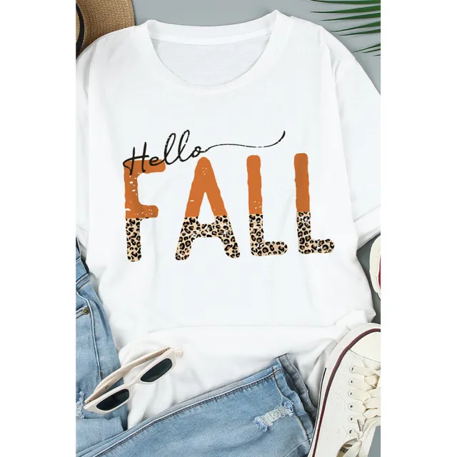 Black Leopard Print Funny Pattern Printed T shirt White - Shop at LoveMi