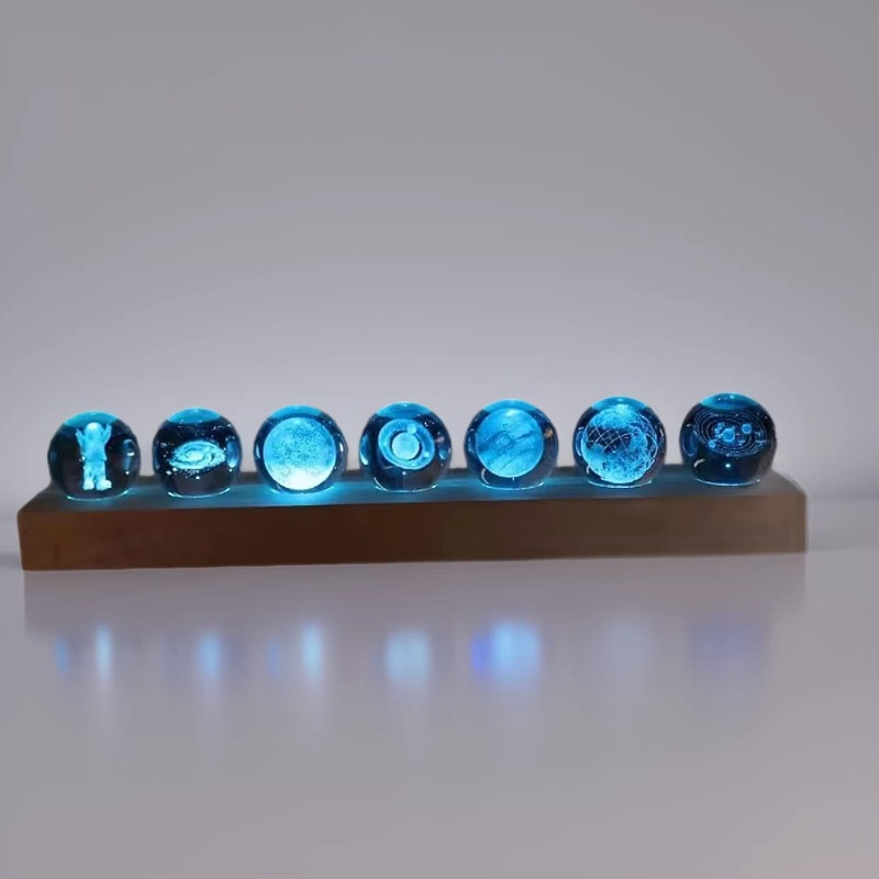 Valentines Day Crystal Ornament Of Planets From Seven Major Galaxies