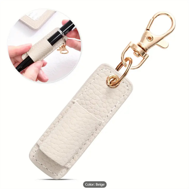 Creative Neck-hanging Pen Holder With Keychain