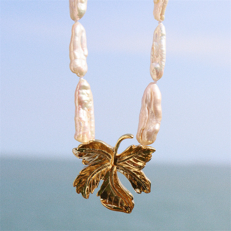 Baroque Natural Freshwater Pearl Necklace Female Clavicle Chain