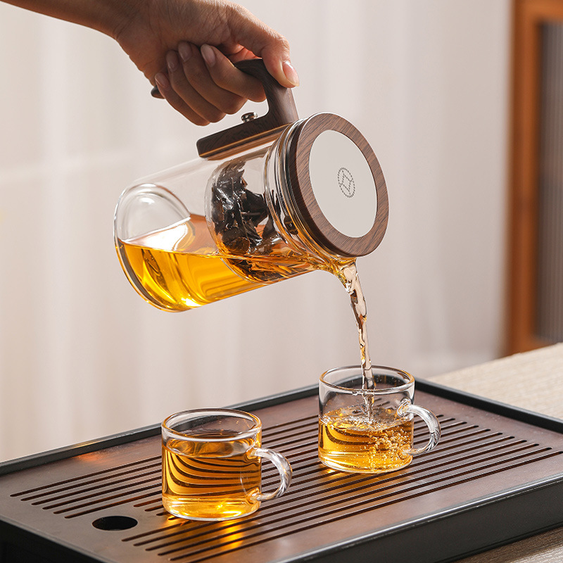 Rodless Teapot Tea And Water Separation Glass Liner Magnetic Suction Elegant Cup 800ml