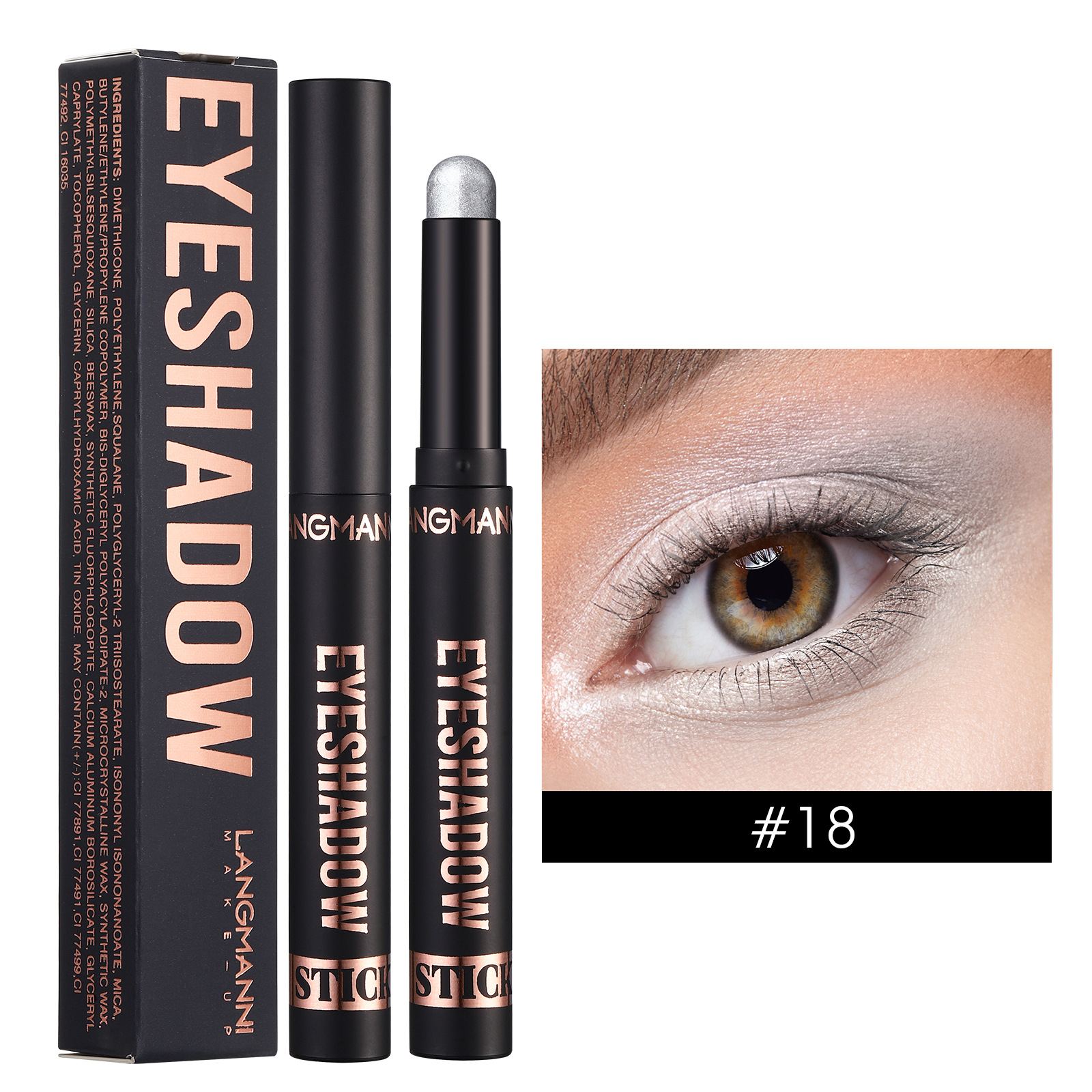 Eye Shadow Stick Waterproof And Durable Smudges Shimmer Matte 18 Style - Shop at LoveMi