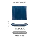 10 Stripes Square Plate Blue