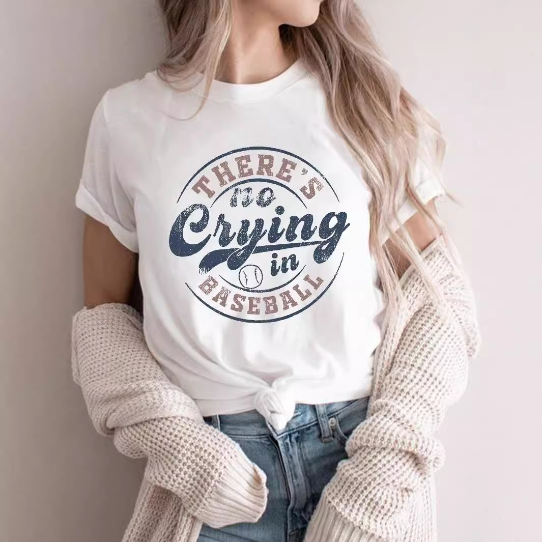 Casual Chic Short-sleeve Top With A Crew Neck For European And American Styles