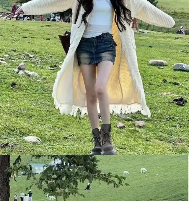 Retro Design Tassel Solid Color Sweater Coat White - Shop at LoveMi