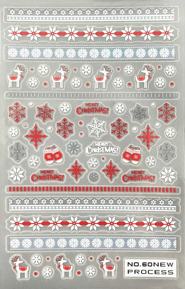 Thin Tough Thin Matte Nail Sticker Christmas No60 - Shop at LoveMi