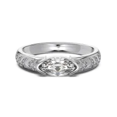 S925 Sterling Silver Ring For Women - White Gold Colour Dy121212Swwh - View 1