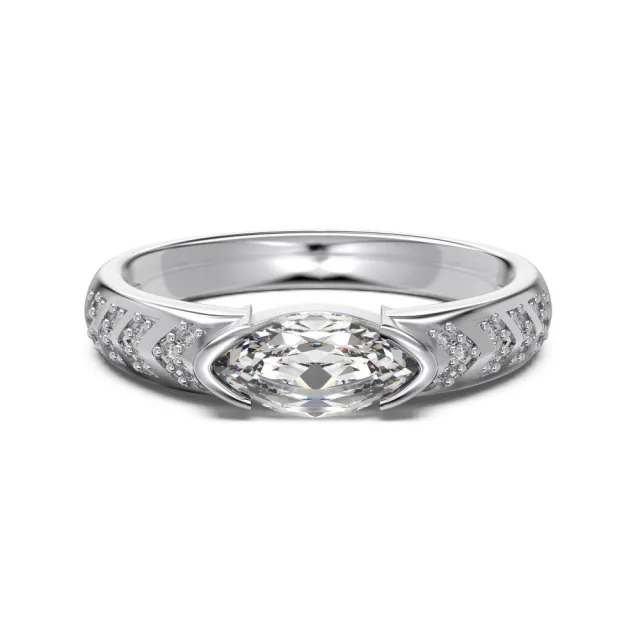 S925 Sterling Silver Ring For Women White Gold Color Dy121212Swwh - Shop at LoveMi