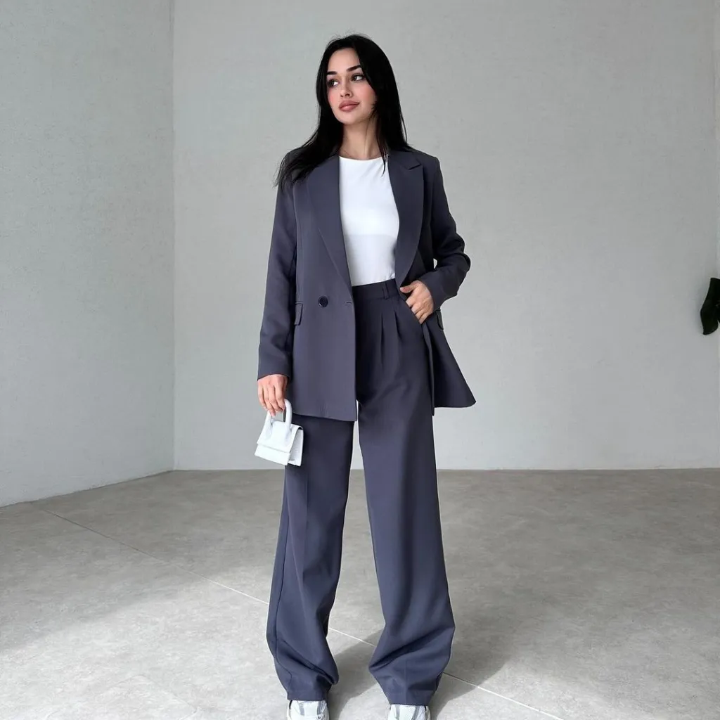 Suit Temperament Commute Trousers Suit - Dark Gray