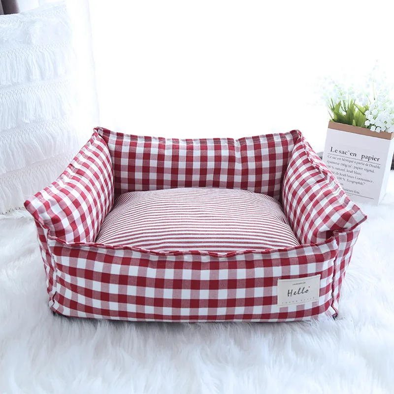 Spring And Summer New Korean Kennel Removable And Washable Four Seasons Universal Cat Nest - Classic Red