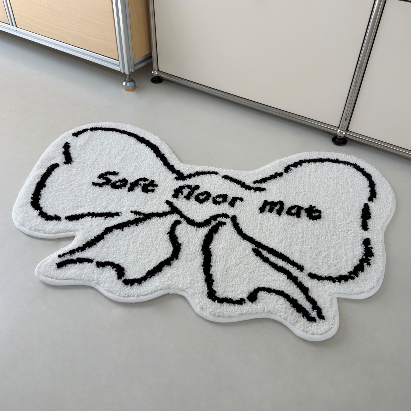 Bathroom Strong Absorbent Special-shaped Flocking Bedroom Bedside Carpet