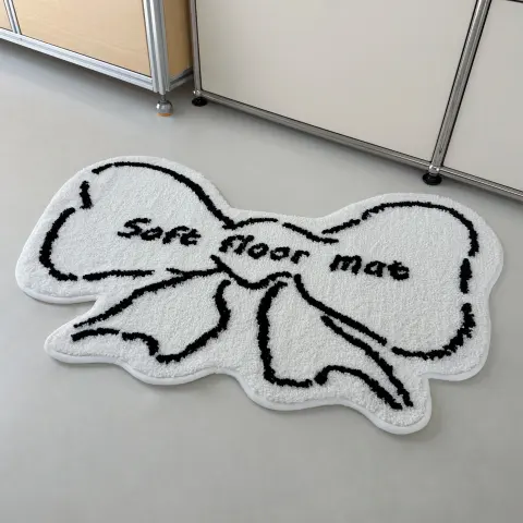 Bathroom Strong Absorbent Special-shaped Flocking Bedroom Bedside Carpet