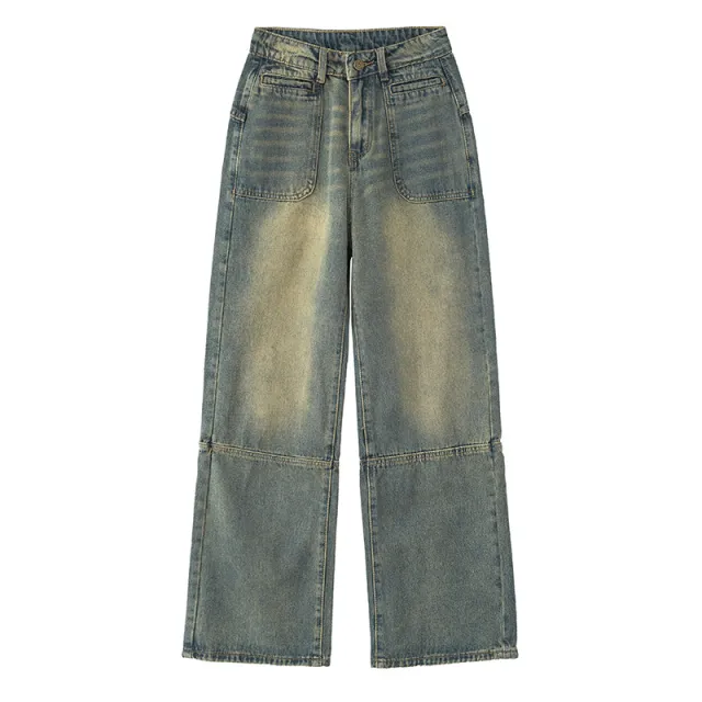 Fashion American Stitching Jeans For Women Trousers L - Shop at LoveMi