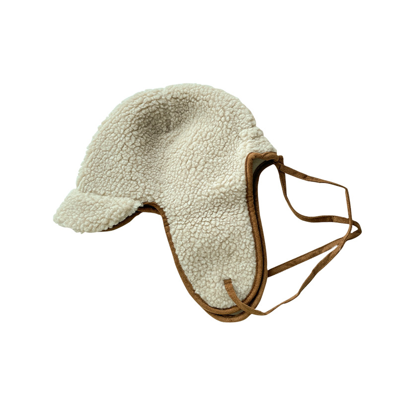 Lamb Wool Warm Ear Protection Cute Plush Bonnet - Image 5