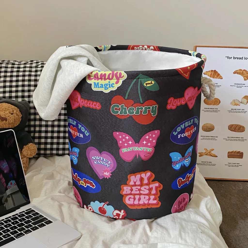 Household Foldable Large Capacity Storage Laundry Basket - Love