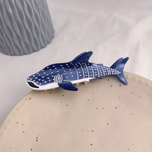 Marine Series Acetic Acid Grip Special interest Design Animal Whale Shark Cross border Hair Accessories Ponytail Clip Style 6 - Shop at LoveMi
