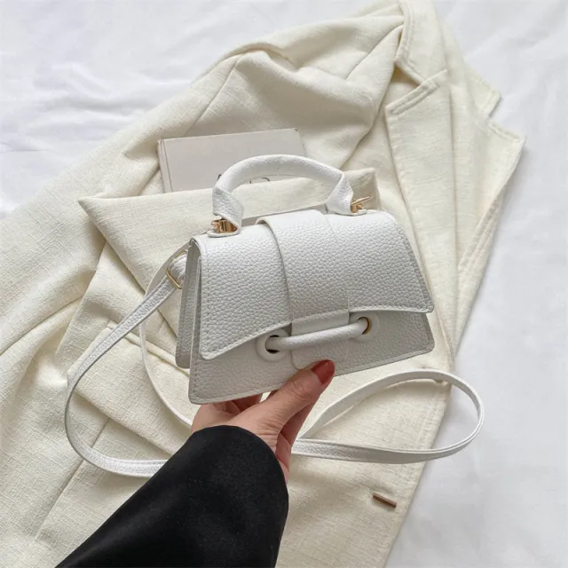 Commuter Western Style Solid Color Shoulder Messenger Bag White - Shop at LoveMi