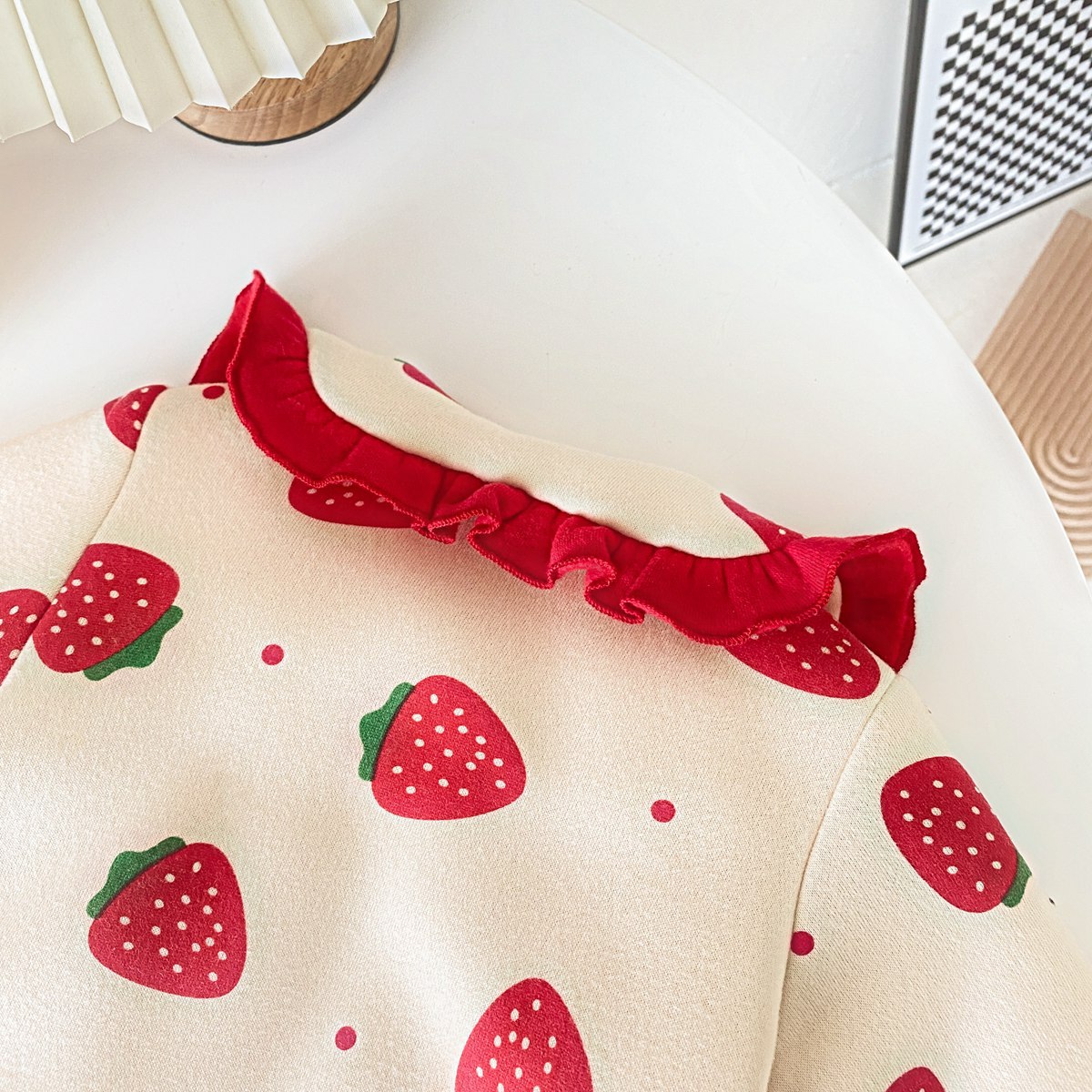 Title 5, Baby meisjes warme kleding aardbeien print gewa...