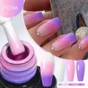 Shimmering Thermal Gel Fashion Nail Polish PU Protective Film For Nail Art view 10