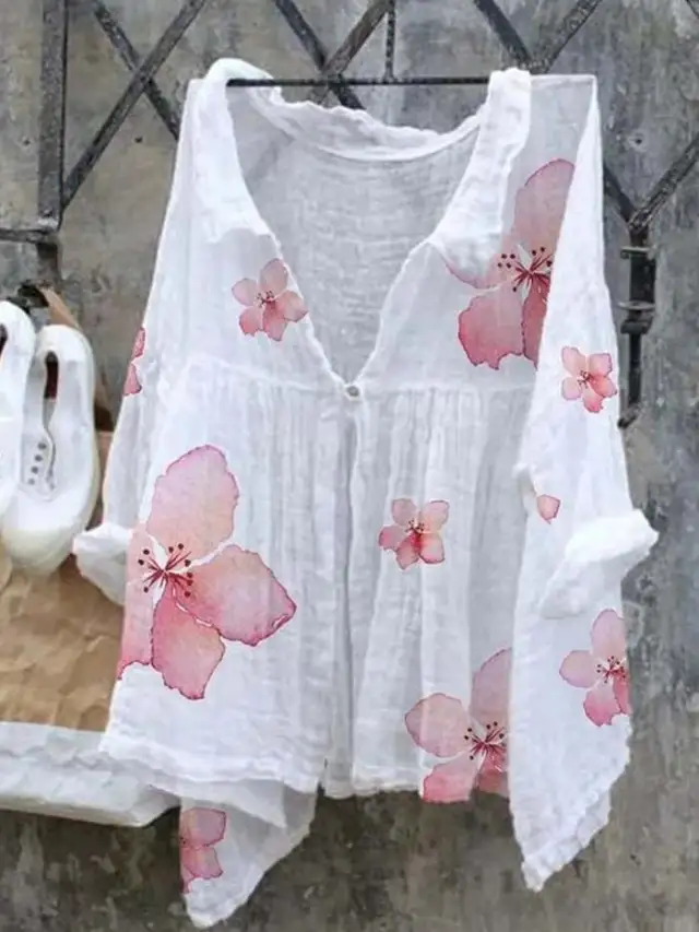 Fashion Women's Shirt Landscape Printing B42Sk8C202412118 5Xl - Shop at LoveMi