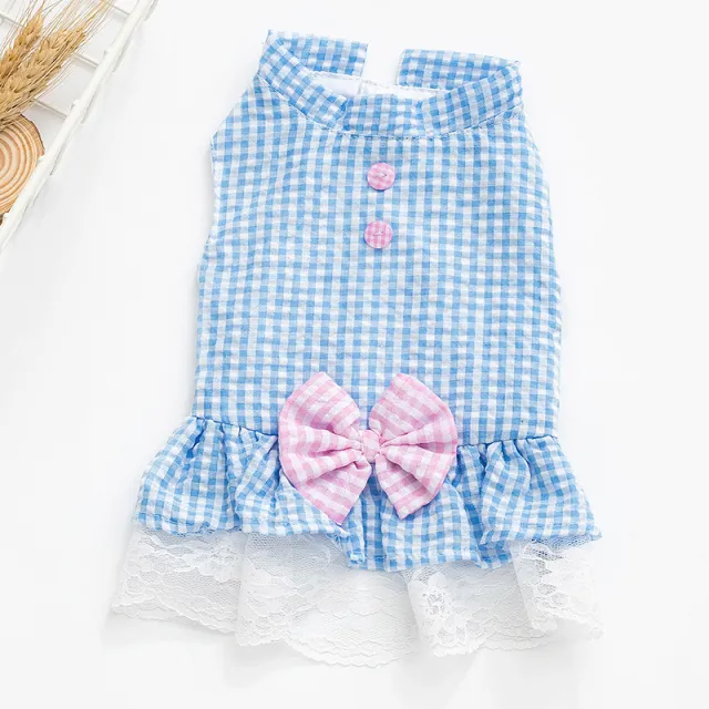 Summer Thin Princess Dress Small Dog Clothes Blue - Shop at LoveMi