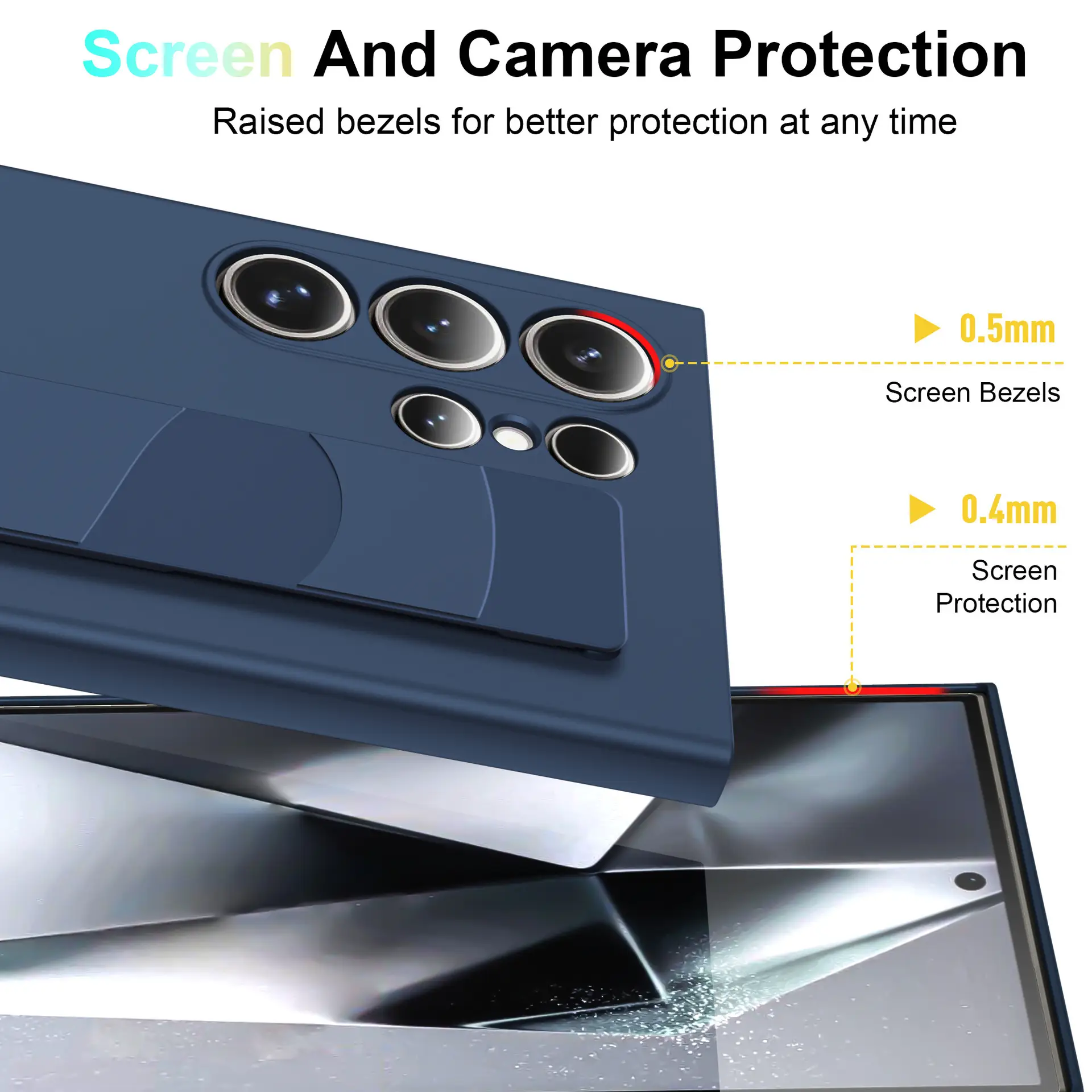 All-in-one Transparent Frosted Case A54 Cover