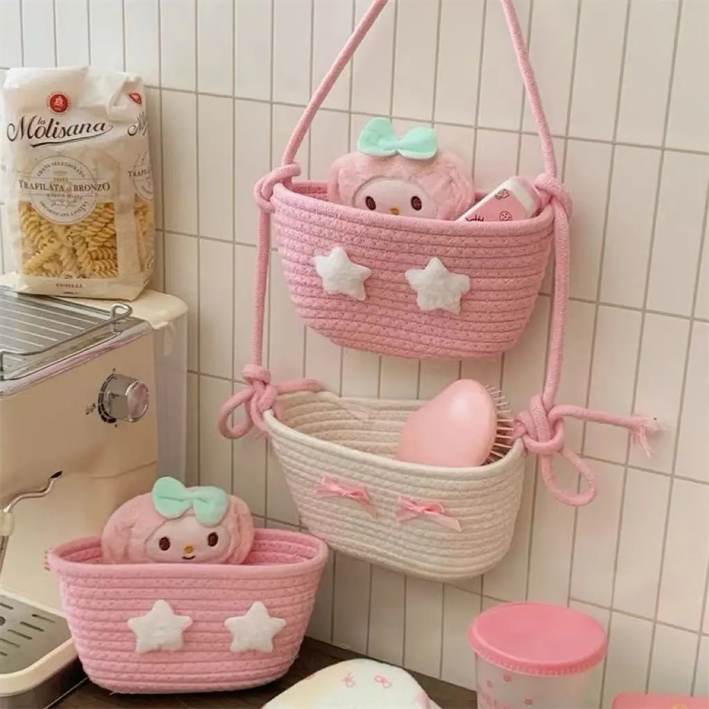 Wall-mounted Three-basket Storage Basket