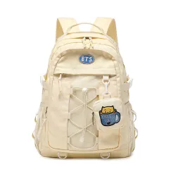 Travel Backpack College Student Computer Bag - Yellow - View 1