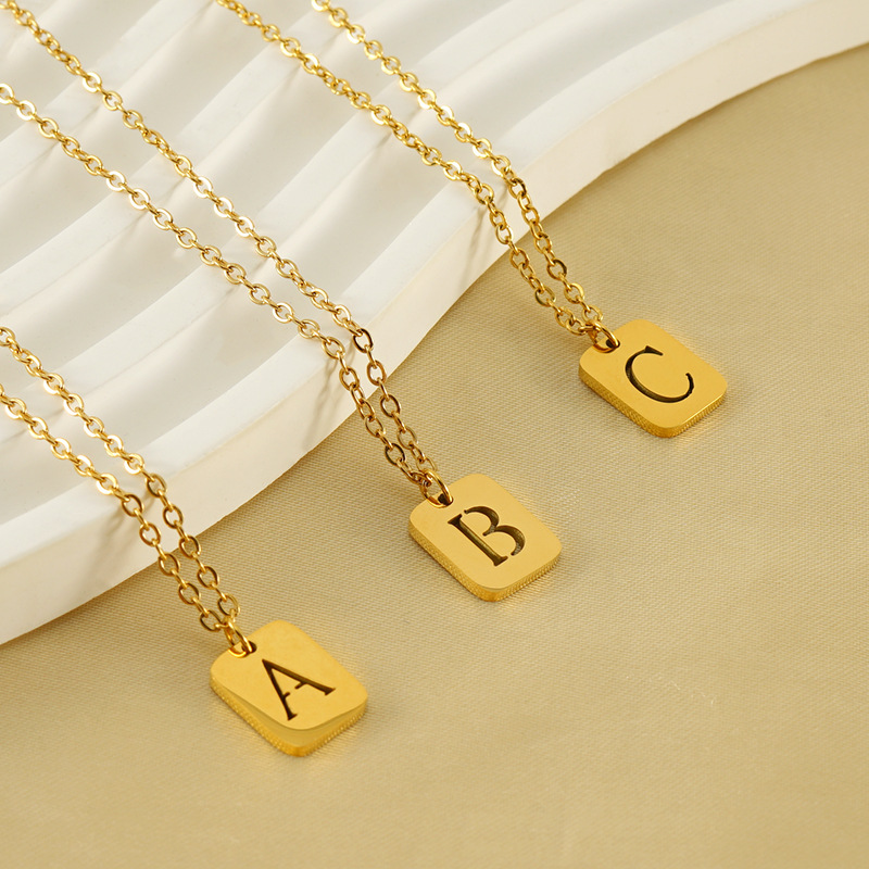 Non-fading Titanium Steel Letter Necklace For Women