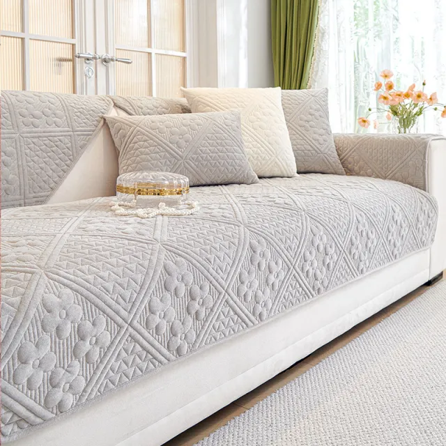 Light Luxury High grade Non slip Seat Cushions Sofa Cover Cover Cloth Light Gray - Shop at LoveMi